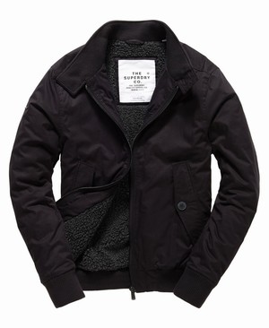 Superdry Winter Longhorn Harrington Férfi Kabát Sötétkék | NEGRZ1953